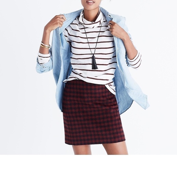 Madewell Buffalo check upstate skirt NWOT - Picture 1 of 4
